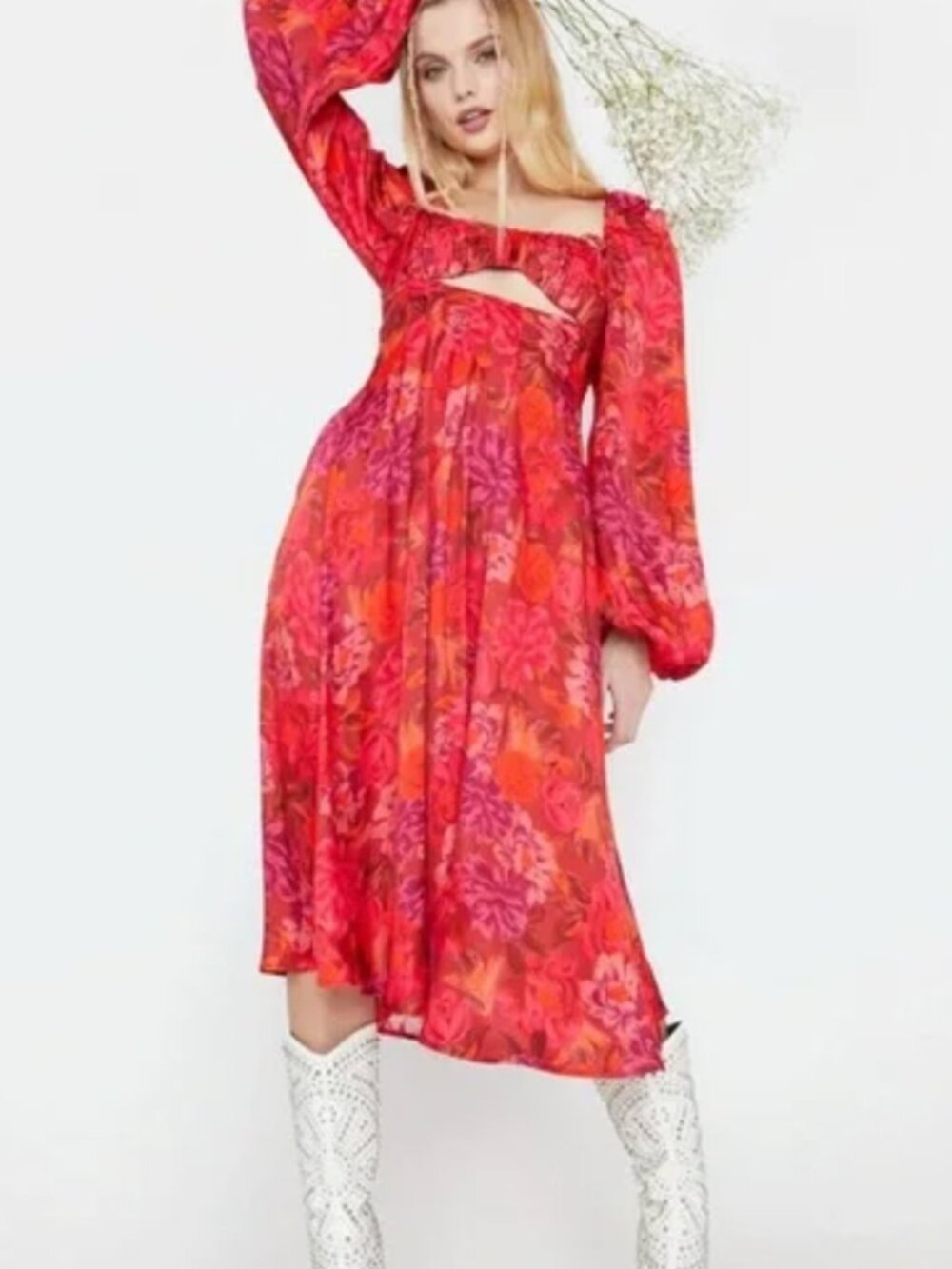For Love & Lemons Nikki Midi Dress – XL – EUC – Retail $266